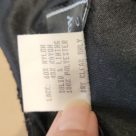 Molly Malloy Evening, Size 6 Vintage Black Lace Overlay Cocktail Evening Dress - Picture 10 of 12